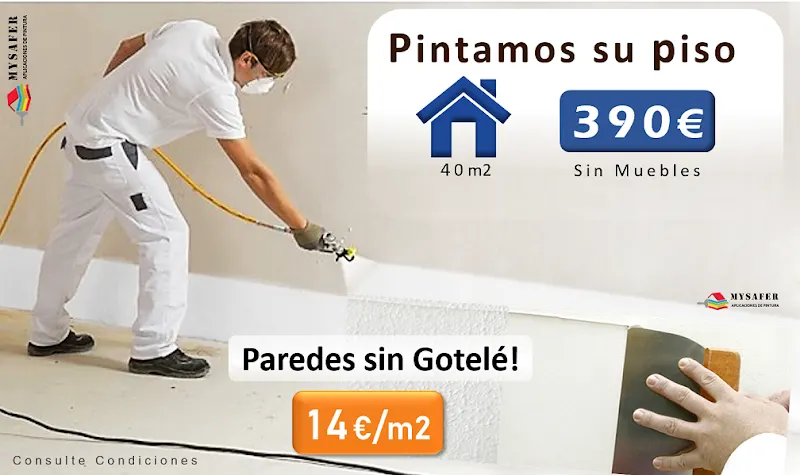 Pintores Mysafer Quitar Gotelé y Alisar Paredes - Madrid
