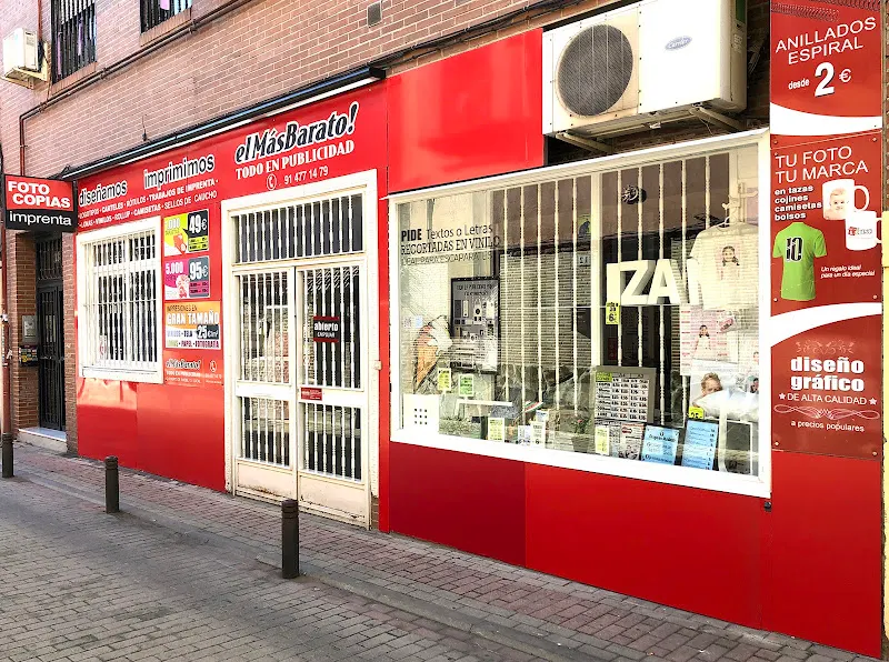 El Más Barato.Imprenta.Rótulos.Diseño Gráfico.Vinilos.Fotocopias al Mayor - Madrid